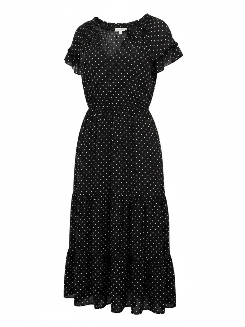 Old Navy Black and White Polka Dot Maxi Dress